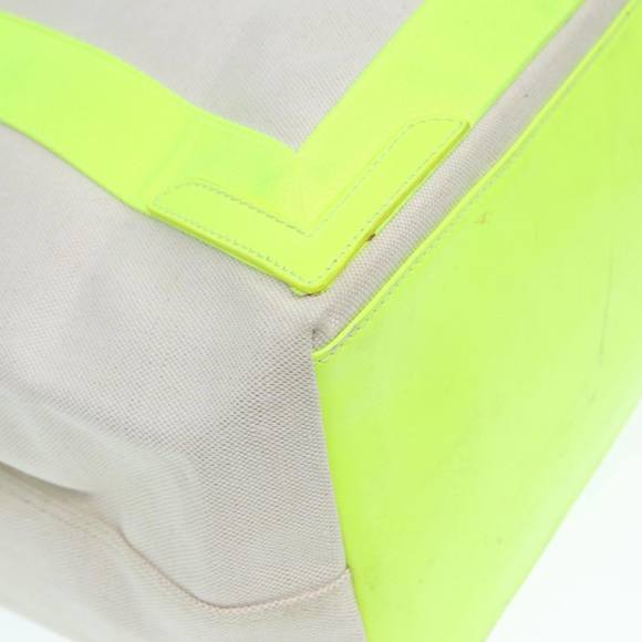 BALENCIAGA Navy Cabas M Hand Bag Canvas Leather White Yellow 339936 Auth yk14650 - Picture 12 of 16